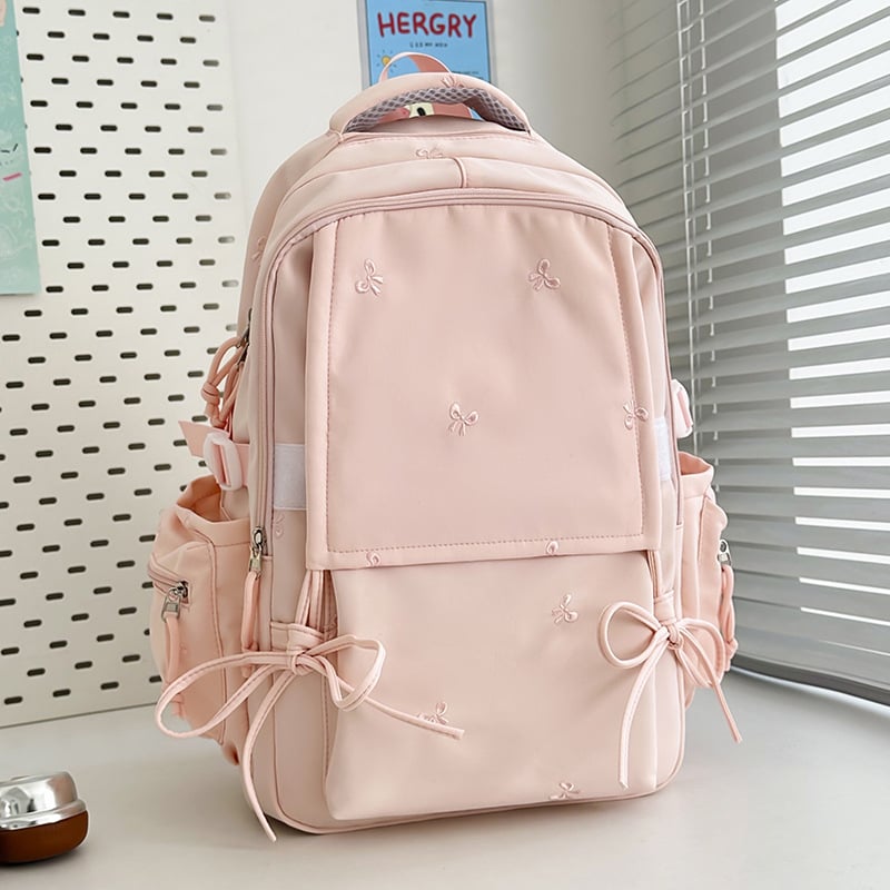 Νάιλον αδιάβροχο σχολικό σακίδιο σε ιαπωνικό στυλ με μοτίβο κυμάτων, καμπύλοι ιμάντες, επένδυση από νάιλον για μαθητές γυμνασίου