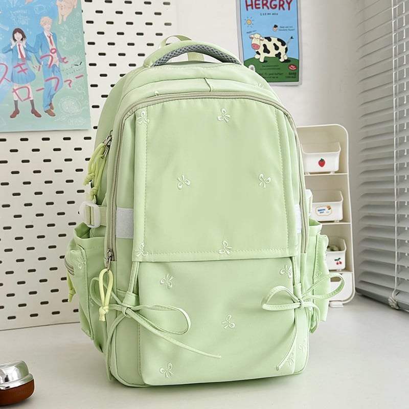 Νάιλον αδιάβροχο σχολικό σακίδιο σε ιαπωνικό στυλ με μοτίβο κυμάτων, καμπύλοι ιμάντες, επένδυση από νάιλον για μαθητές γυμνασίου