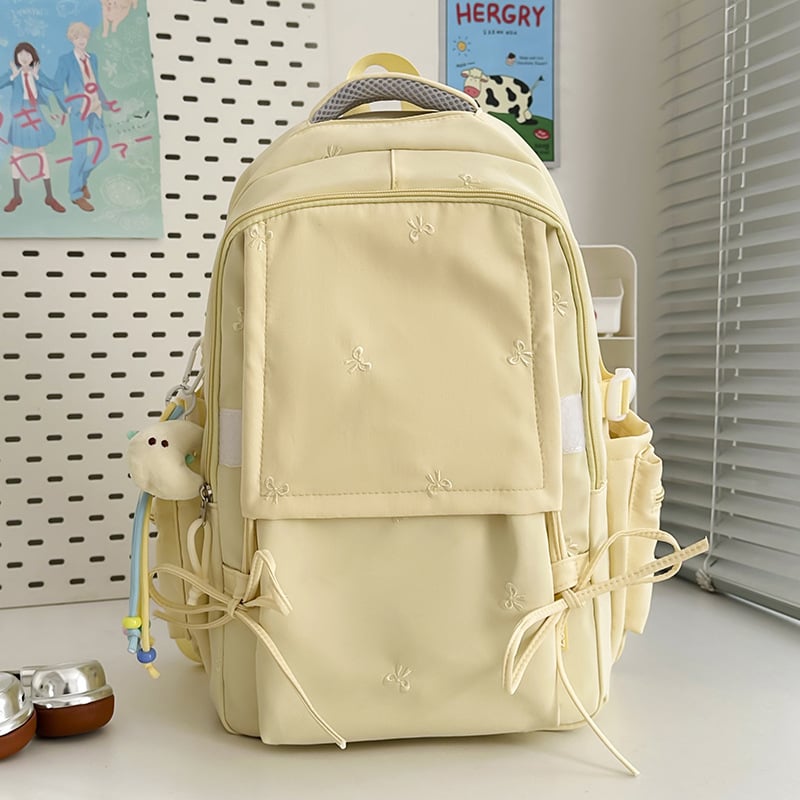 Νάιλον αδιάβροχο σχολικό σακίδιο σε ιαπωνικό στυλ με μοτίβο κυμάτων, καμπύλοι ιμάντες, επένδυση από νάιλον για μαθητές γυμνασίου