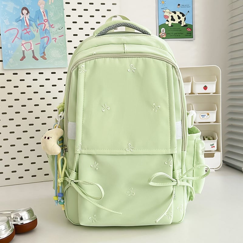 Νάιλον αδιάβροχο σχολικό σακίδιο σε ιαπωνικό στυλ με μοτίβο κυμάτων, καμπύλοι ιμάντες, επένδυση από νάιλον για μαθητές γυμνασίου