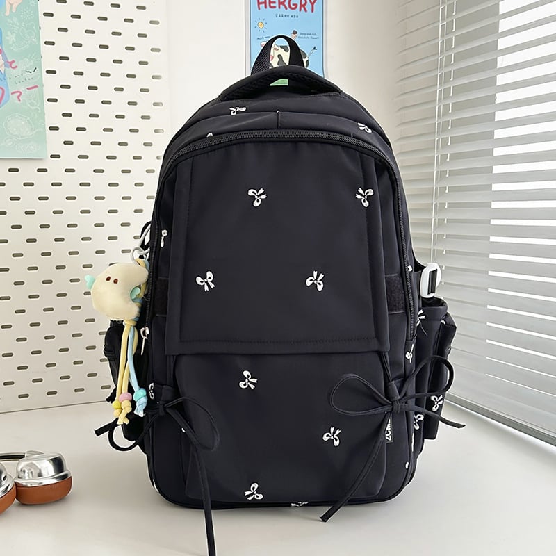 Νάιλον αδιάβροχο σχολικό σακίδιο σε ιαπωνικό στυλ με μοτίβο κυμάτων, καμπύλοι ιμάντες, επένδυση από νάιλον για μαθητές γυμνασίου