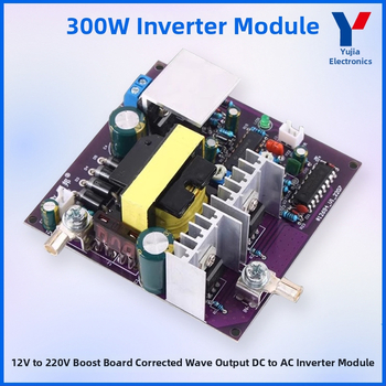 DC-AC inverter modul, 300W, bemenet 12V DC, kimenet 220V AC, 50Hz, kapcsolóüzemű tápegység