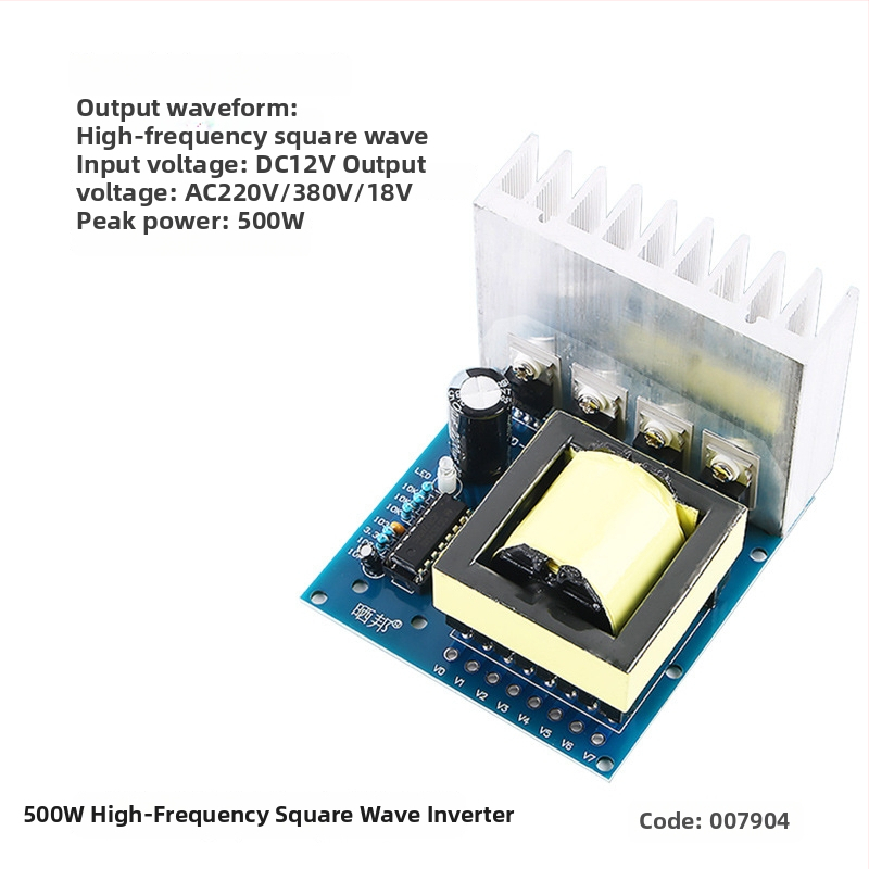 DC-AC inverter modul, 300W, bemenet 12V DC, kimenet 220V AC, 50Hz, kapcsolóüzemű tápegység