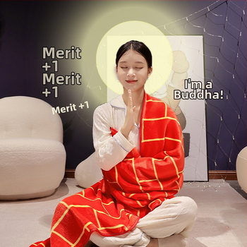 Flanel rolótakaró – Nagy súlyú, korall bársony, Geometriai mintázat, Minden évszakhoz alkalmas