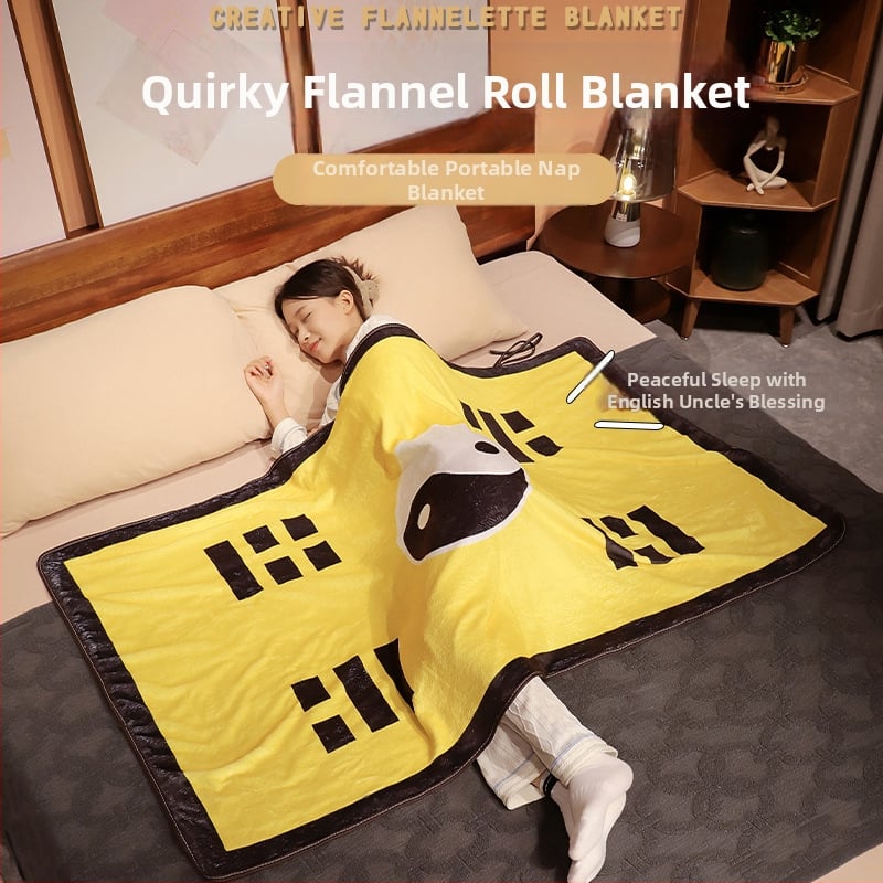 Flanel rolótakaró – Nagy súlyú, korall bársony, Geometriai mintázat, Minden évszakhoz alkalmas