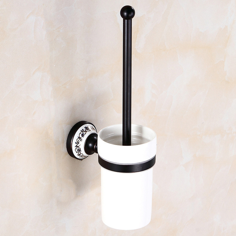 Dvojni držač ručnika od mjeda sa porculanskim motivom za kupaonicu