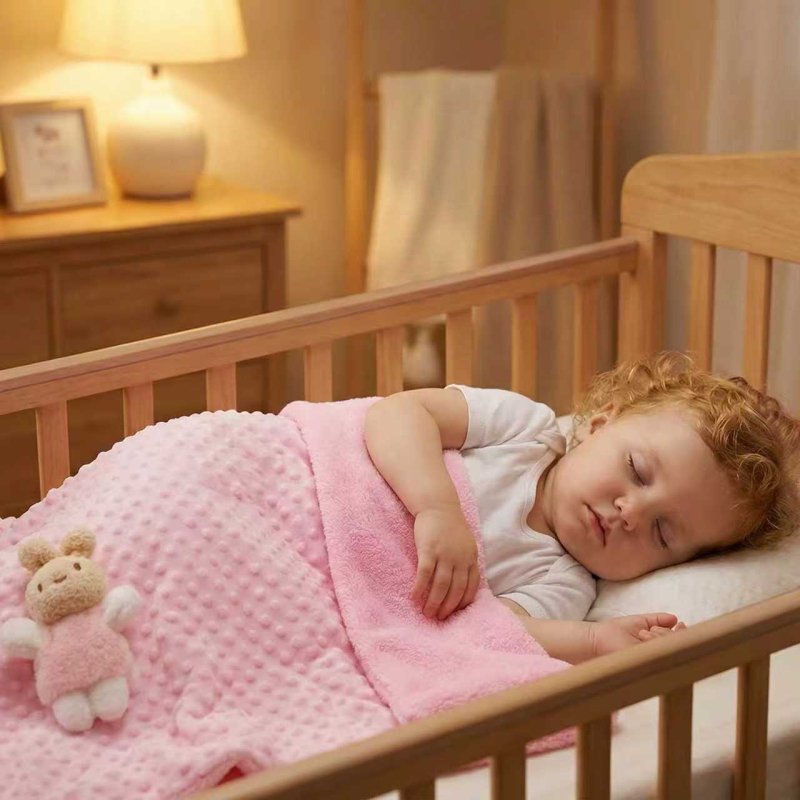 Bean Bean Fleece babakocsi takaró – kétszórétegű meleg, európai–amerikai stílus, 1–3 éveseknek, 300–500 g, személyre szabott feldolgozás