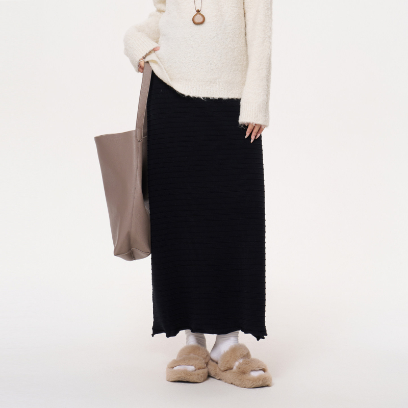 MASANON бременни двучастов комплект: топ с V-образно деколте и пола, дълги ръкави, полиестер, японско-корейски casual стил, есен 2025