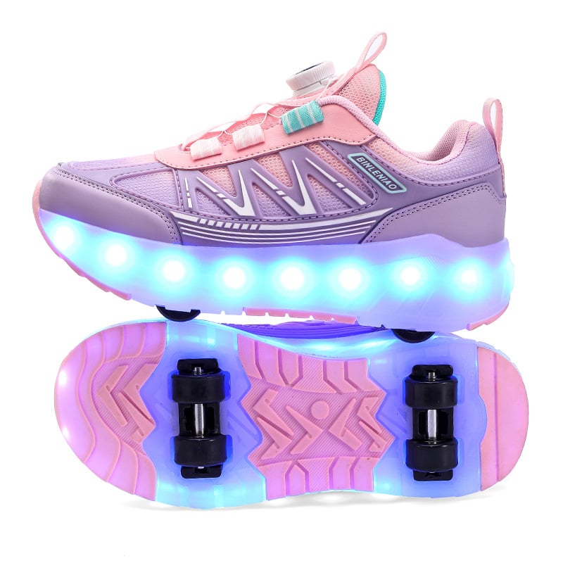 Bentlebird gyerekek LED sétacipő PU kerekekkel, dupla kerekű, fiúknak és lányoknak