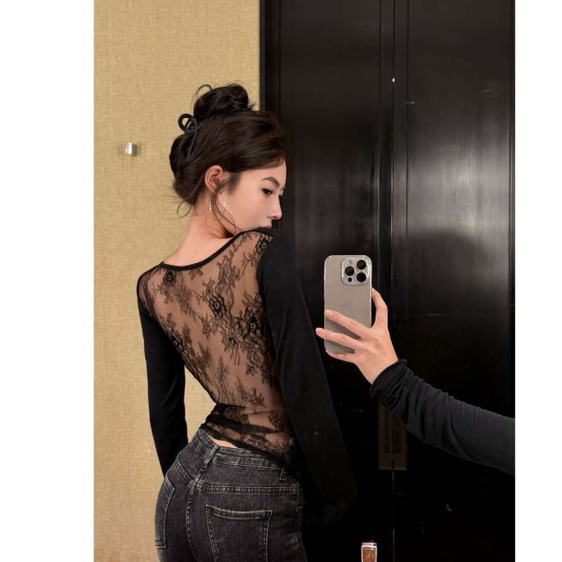 Majica s V-izrezom, dugi rukavi, slim fit, Modalna tkanina