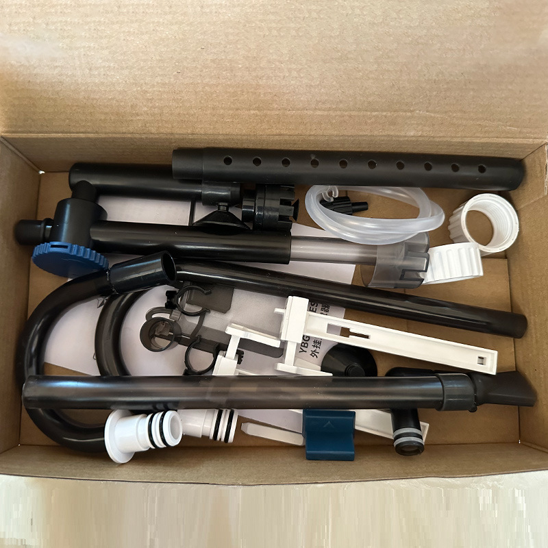 Akvaris csatlakozókészlet: alsó szívófedél, bemeneti görbe cső, kimeneti kacsaformájú vég, lebegőfej csatlakozó