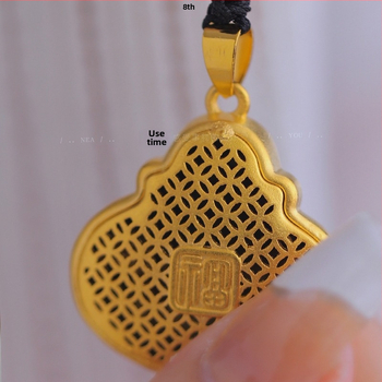 Colier din alamă, cu lanț box și pandant Buddha Maitreya, stil nou chinezesc, placare electroplată