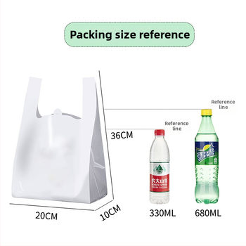 Sac de deșeuri pentru animale de companie în stil vestă, PE gros, cu mâner, reutilizabil