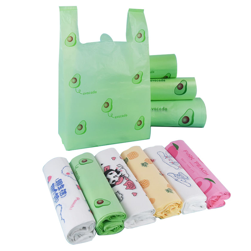 Sac de deșeuri pentru animale de companie în stil vestă, PE gros, cu mâner, reutilizabil