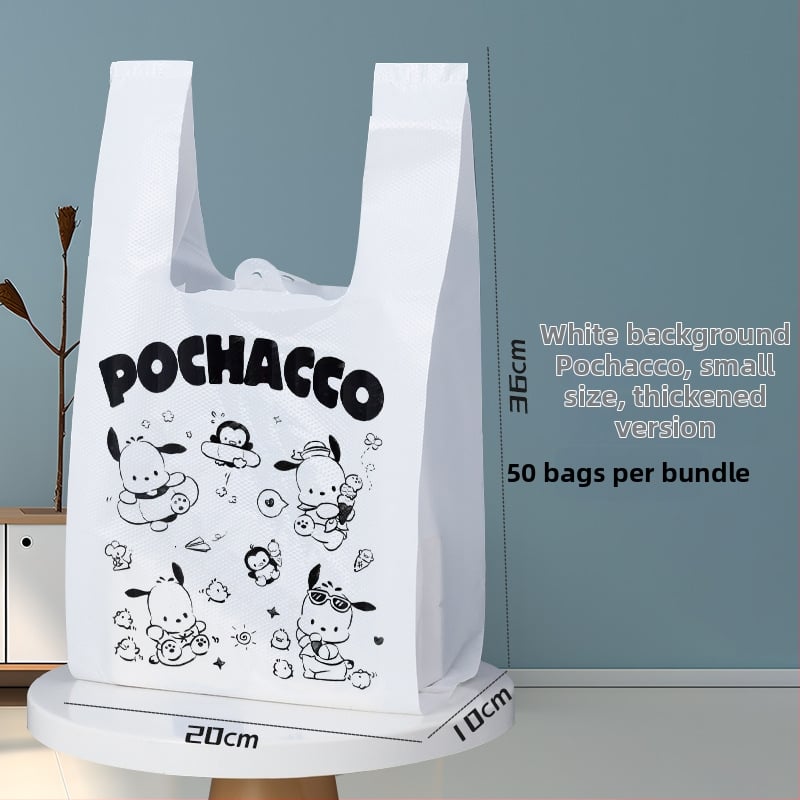 Sac de deșeuri pentru animale de companie în stil vestă, PE gros, cu mâner, reutilizabil