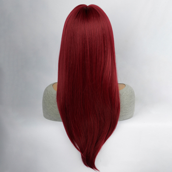 Perika, dugačka ravna kosa s šiškama, termički otporna sintetička vlakna, model G924, šiške: ravne ili nagnute, dodaje volumen