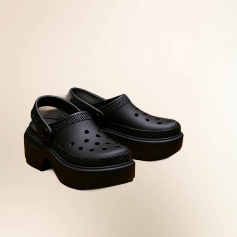 Pantofi dama EVA cu găuri, talpă de 5 cm, creștere înălțime, anti-derapant