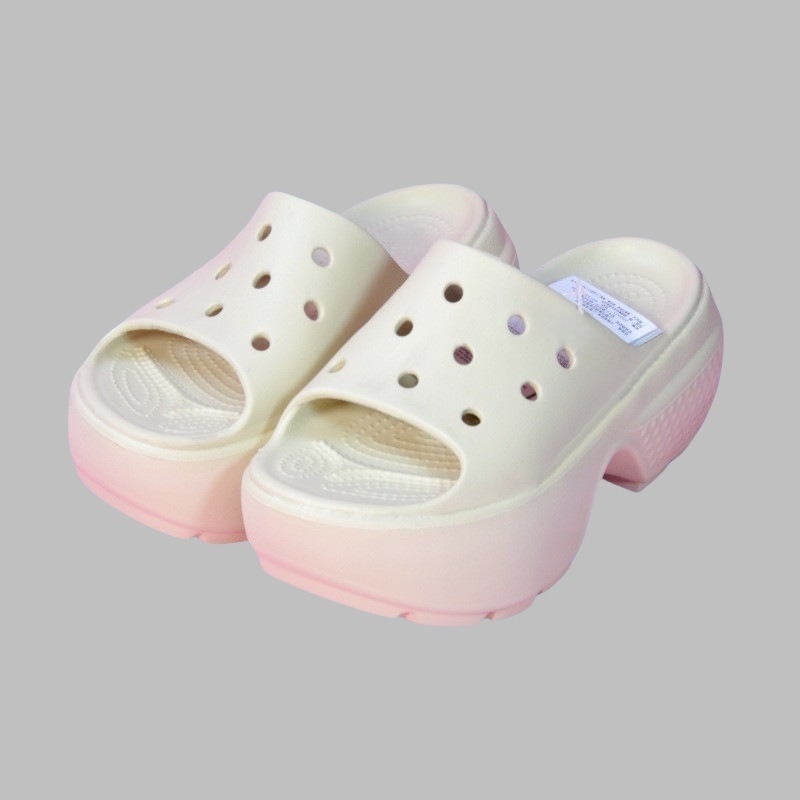 Pantofi dama EVA cu găuri, talpă de 5 cm, creștere înălțime, anti-derapant