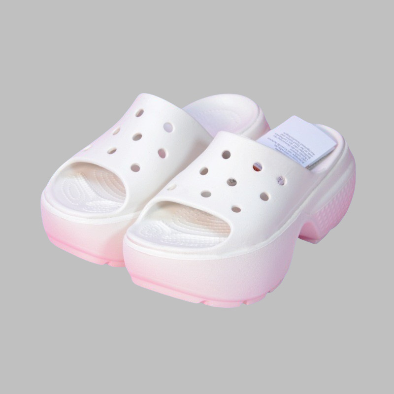 Pantofi dama EVA cu găuri, talpă de 5 cm, creștere înălțime, anti-derapant