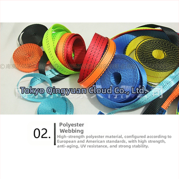 Kétoldalas kampós teherköteg feszítő – Modell LVTDR-HH; Anyag: nagy szilárdságú poliészter; Alkalmazás: rakomány kötése és megerősítése