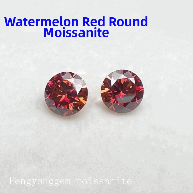 Moissanite στρογγυλός γυμνός λίθος — κοπή Eight Hearts Eight Arrows — διαύγεια VVS — ηλεκτροπλατίωση