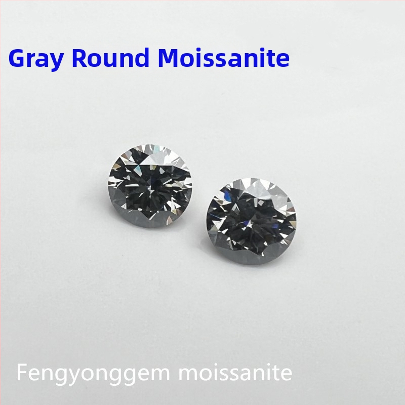 Moissanite στρογγυλός γυμνός λίθος — κοπή Eight Hearts Eight Arrows — διαύγεια VVS — ηλεκτροπλατίωση