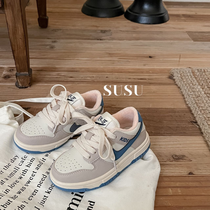 Pantofi sport pentru copii cu Velcro, talpă din cauciuc antiaderent, partea superioară din microfibră, guler jos, căptușeală din bumbac