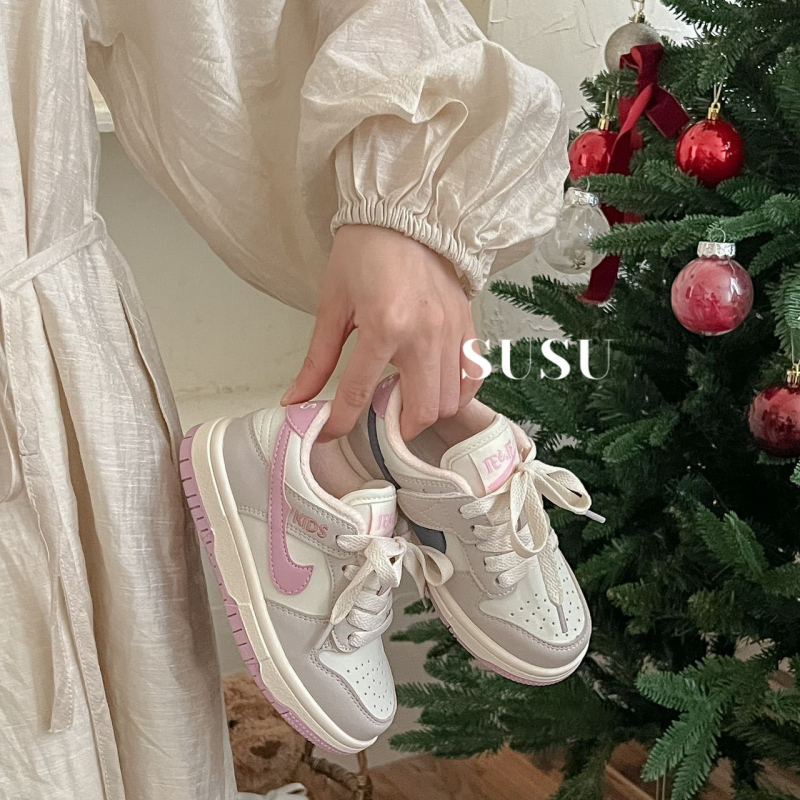 Pantofi sport pentru copii cu Velcro, talpă din cauciuc antiaderent, partea superioară din microfibră, guler jos, căptușeală din bumbac