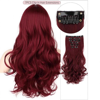 Set klipova za volumen kose, model sc88, vlakna otporna na visoku temperaturu, duljina pramena 13 cm