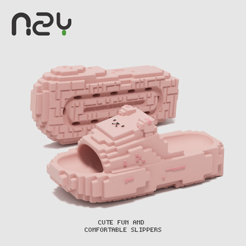 Unisex papuče s dizajnom pixellane medvjediće, EVA gornji dio i EVA potplat, protuklizne, za ljeto