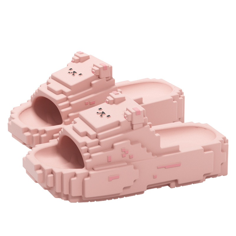 Unisex papuče s dizajnom pixellane medvjediće, EVA gornji dio i EVA potplat, protuklizne, za ljeto