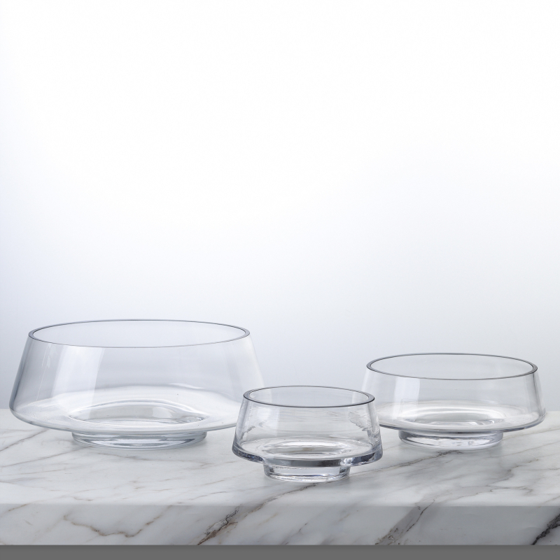 Vază din sticlă transparentă cu formă geometrică pentru suculente și mușchi, micro-peisaj hidroponic, suprafață lustruită, stil modern minimalist