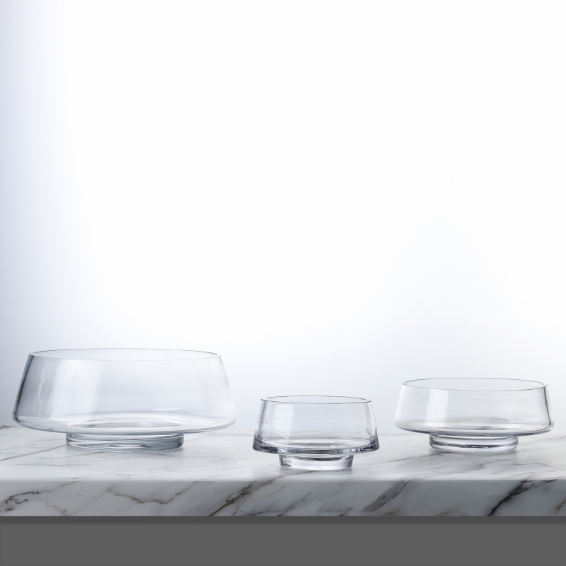 Vază din sticlă transparentă cu formă geometrică pentru suculente și mușchi, micro-peisaj hidroponic, suprafață lustruită, stil modern minimalist