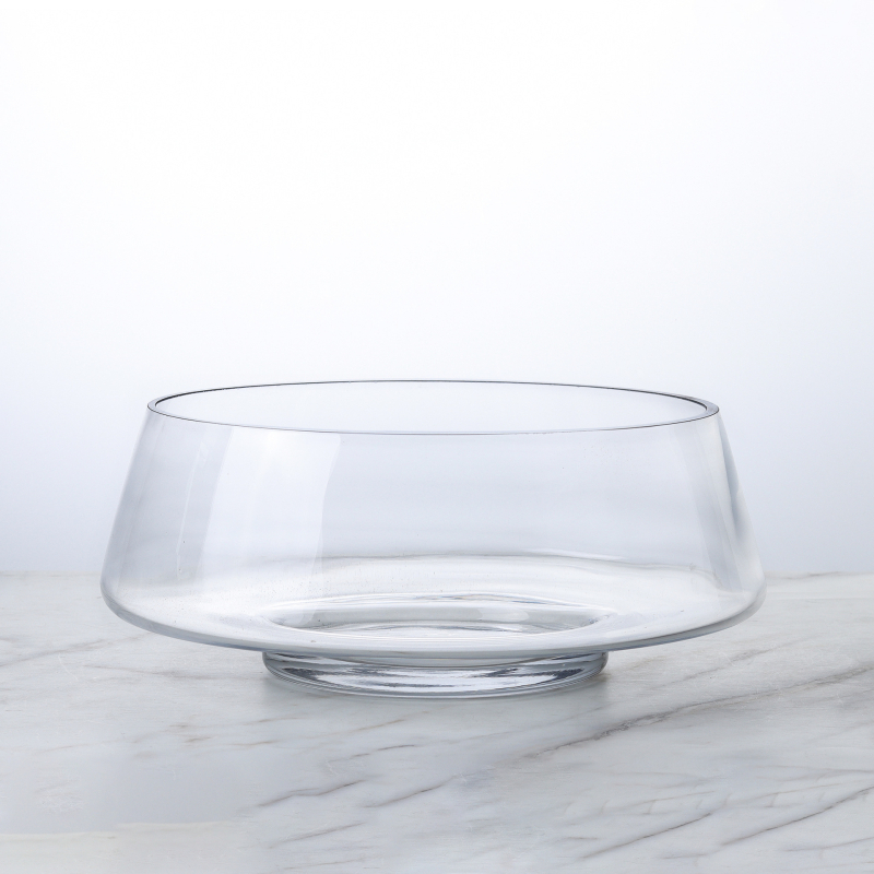 Vază din sticlă transparentă cu formă geometrică pentru suculente și mușchi, micro-peisaj hidroponic, suprafață lustruită, stil modern minimalist