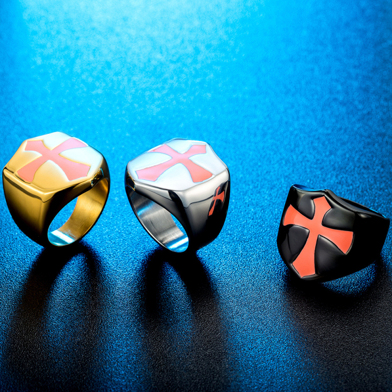 Inel din oțel de titan, design geometric, unisex (finisaj lucios)