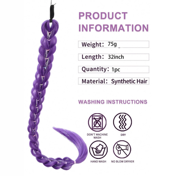 Perucă cu coadă pentru doamne, păr în buchet, fir rezistent la temperaturi înalte, model py716