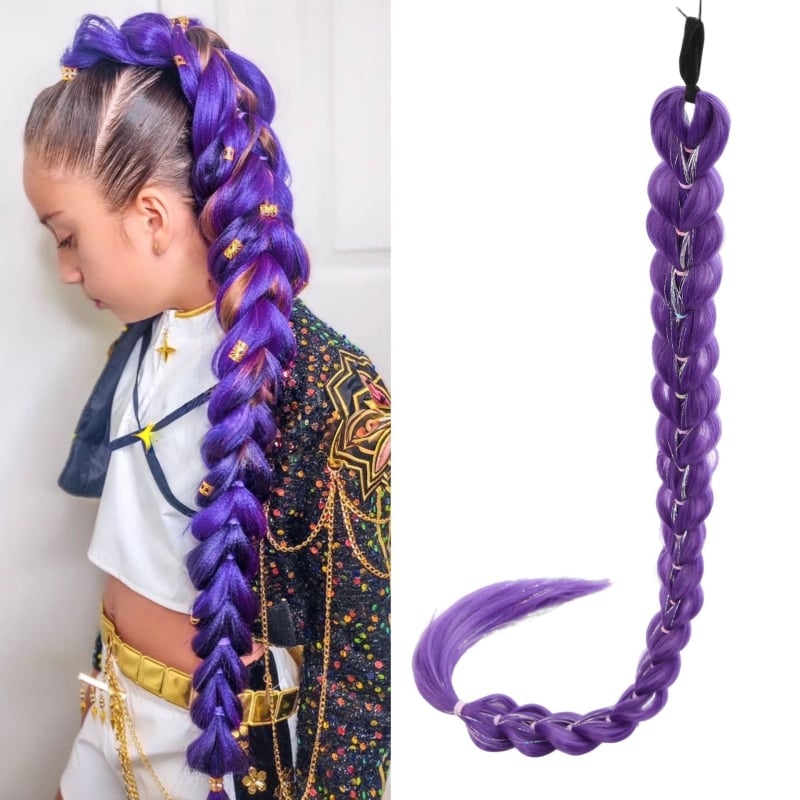 Perucă cu coadă pentru doamne, păr în buchet, fir rezistent la temperaturi înalte, model py716