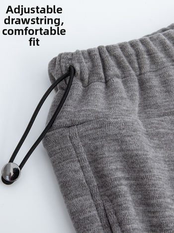 Панталони за бременни с висока талия и свободен широк крак, подкрепящ корема, полиестер-спандекс, есенно-зимни 2025