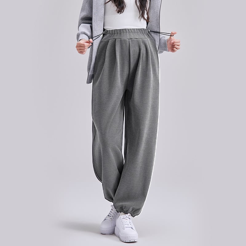 Панталони за бременни с висока талия и свободен широк крак, подкрепящ корема, полиестер-спандекс, есенно-зимни 2025