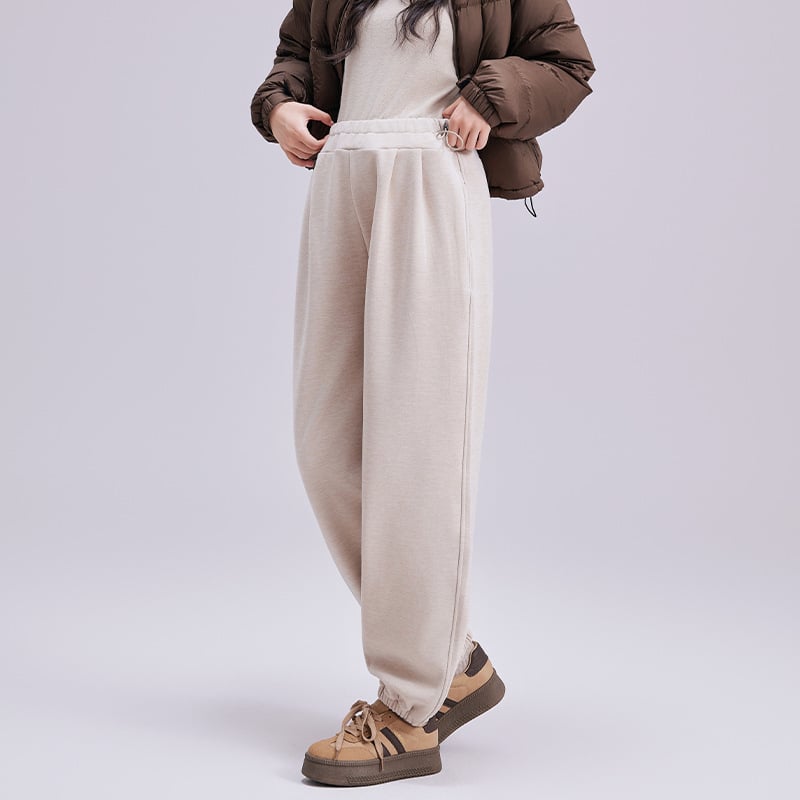 Панталони за бременни с висока талия и свободен широк крак, подкрепящ корема, полиестер-спандекс, есенно-зимни 2025