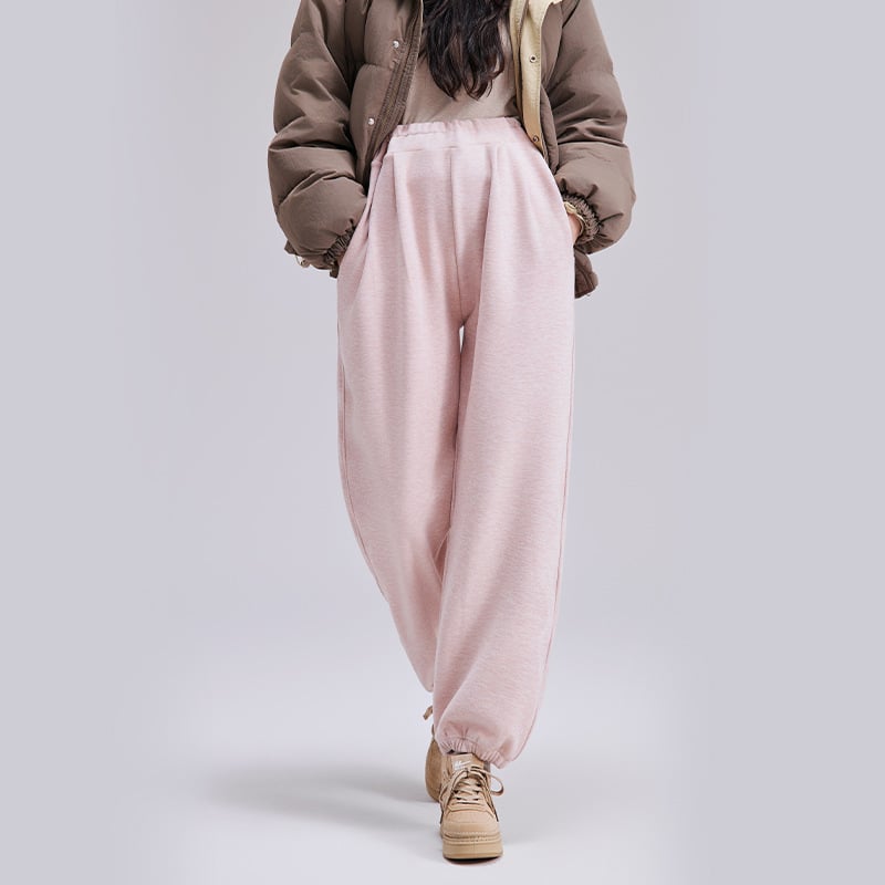 Панталони за бременни с висока талия и свободен широк крак, подкрепящ корема, полиестер-спандекс, есенно-зимни 2025