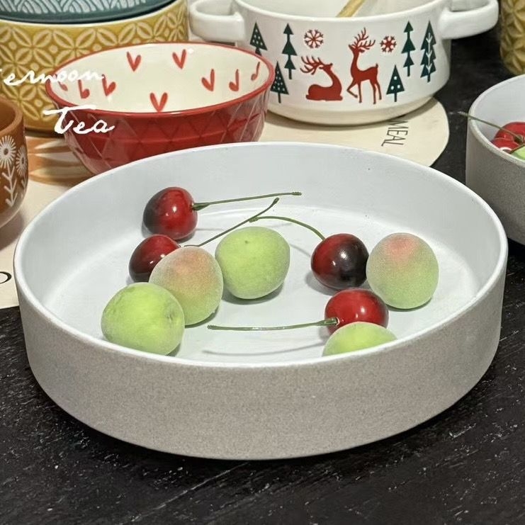 Vas ceramic pentru animale de companie, design anti-vărsare, cu suport pentru gât, vas pentru mâncare și apă pentru pisici și câini