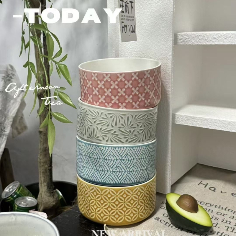 Vas ceramic pentru animale de companie, design anti-vărsare, cu suport pentru gât, vas pentru mâncare și apă pentru pisici și câini