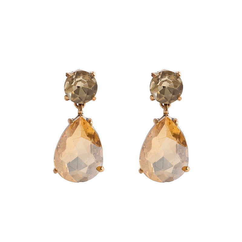 Обeци с капковидна форма, цинкова сплав, електроплатирани, марка Viany, с игла от неръждаема стомана, стил Fresh and Sweet