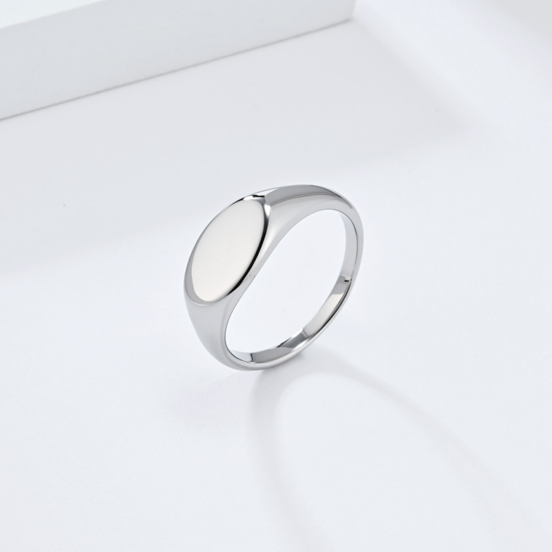 Inel din oțel inoxidabil, design geometric, suprafață lustruită, pentru femei, toamnă 2024