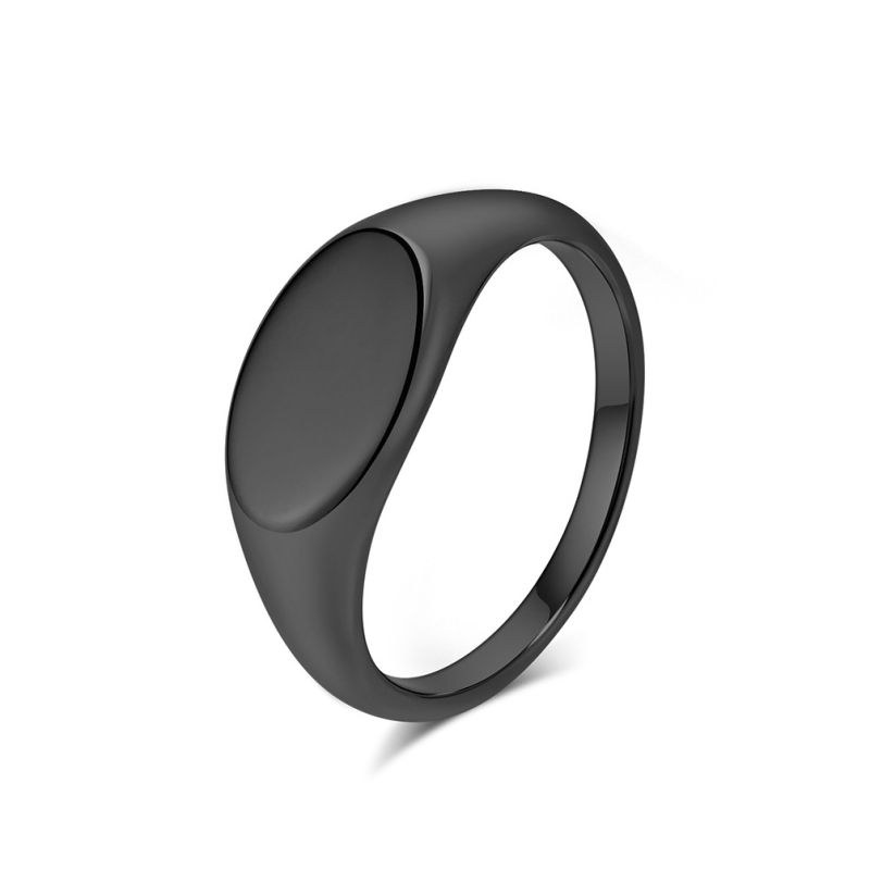 Inel din oțel inoxidabil, design geometric, suprafață lustruită, pentru femei, toamnă 2024