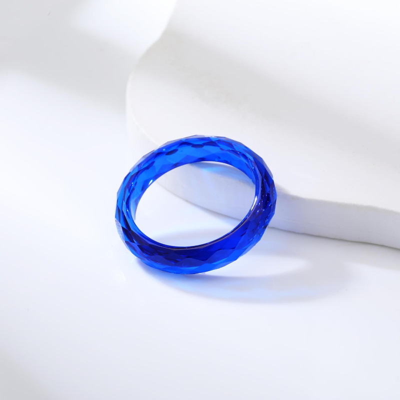 Inel circular simplu, cu pietre cultivate, realizat manual, Luxida jewelry, unisex