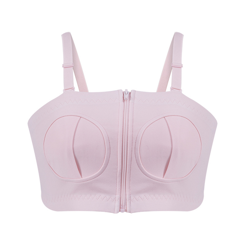 Sutien de alăptare hands-free, bretele detașabile duble, cupe subțiri, material din bumbac, lactație