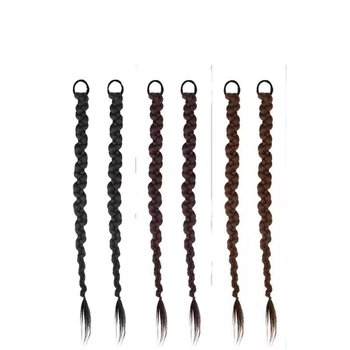Perika za rep – uvijena pletenica, ručno tkanje, visokootporna žica, model Twisted Braid, bojanje vrućim bojama nije preporučljivo