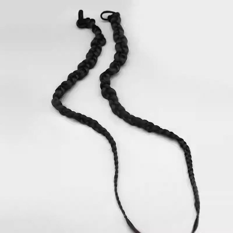 Perika za rep – uvijena pletenica, ručno tkanje, visokootporna žica, model Twisted Braid, bojanje vrućim bojama nije preporučljivo